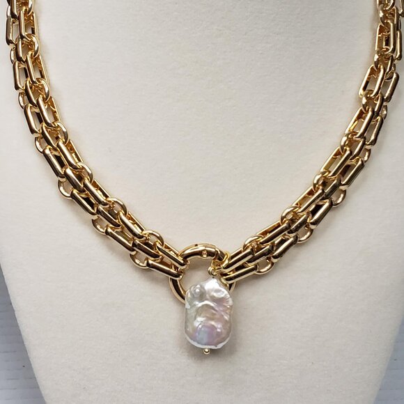 Authentic Louis Vuitton Lock & Key w/ Unbranded Stainless Steel Chain Necklace - Picture 11 of 16